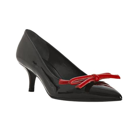 prada bow kitten heel pump